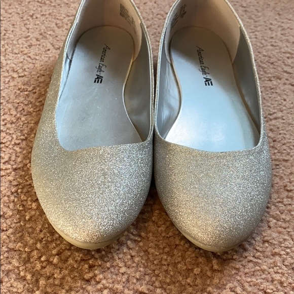 Women’s sparkly flats size 10 worn once - Picture 2 of 3